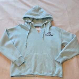 Quiet Storm Surf Shop Fleece Hoodie Blue Hooded Sweatshirt Pullover